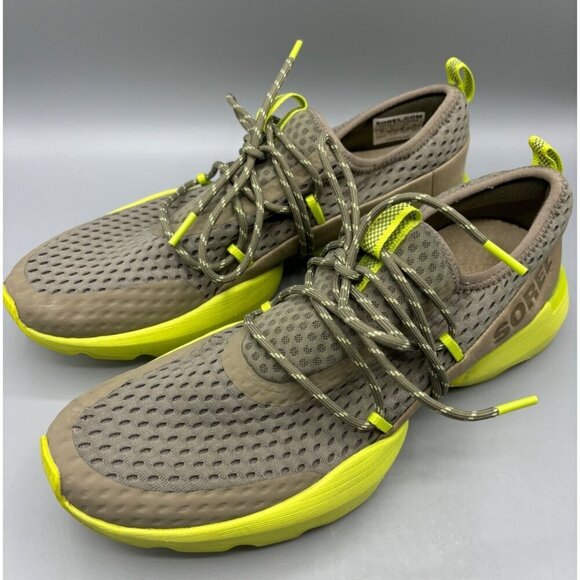 Sorel Shoes - Sorel Kinetic Impact Lace Sneakers Sz 10 Womens Mesh Athletic Shoes Gray Yellow
